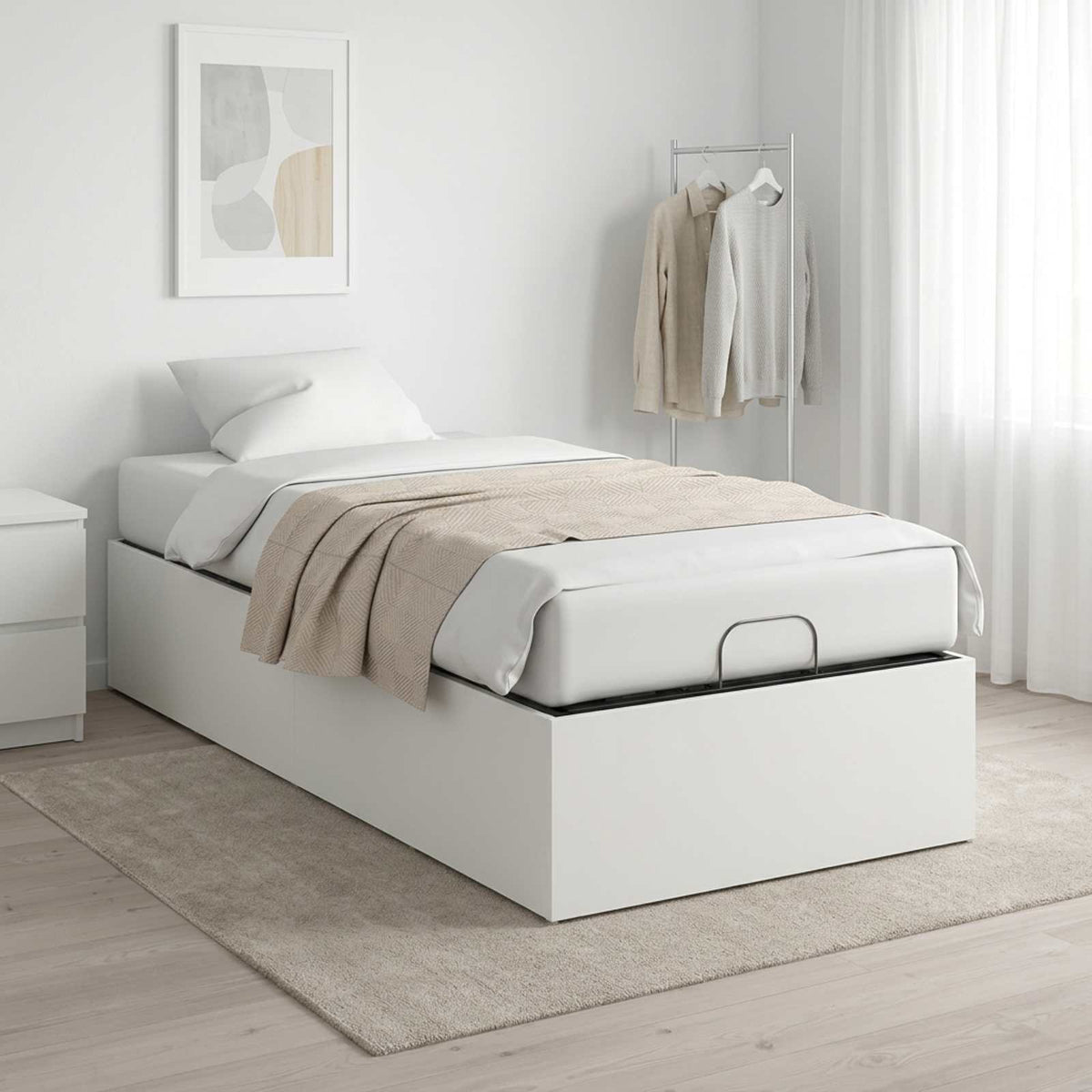vidaXL Bedombouw voor verstelbare bedbodem Wit 80 x 200 cm