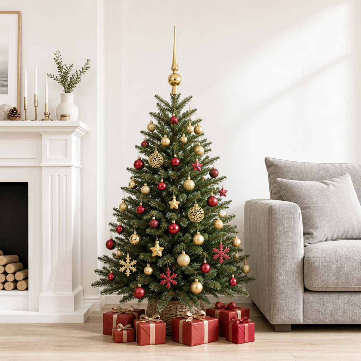 Kerstballen set 111 st Goud en wijnrood 6 cm Polystyreen is nu te koop bij PeponiXL, paradijselijk wonen!