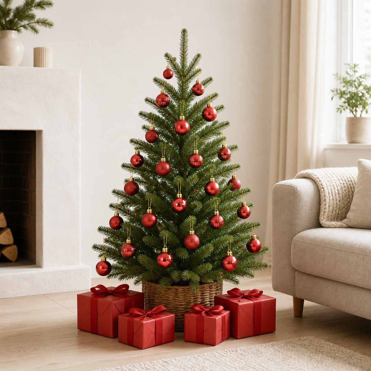 Kerstballen set 150 st Rood 3 cm Polystyreen is nu te koop bij PeponiXL, paradijselijk wonen!