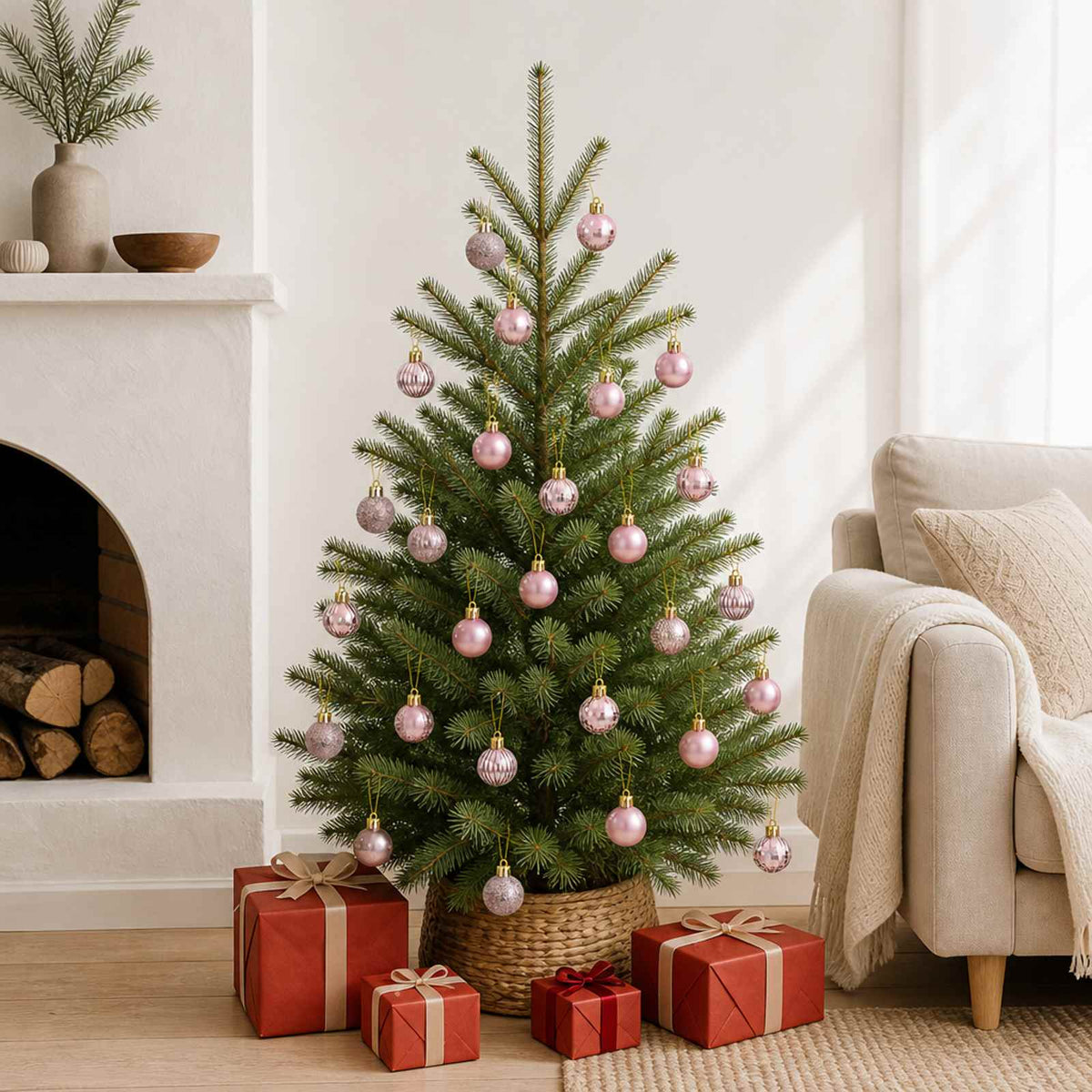 Kerstballen set 150 st Roze 3 cm Polystyreen is nu te koop bij PeponiXL, paradijselijk wonen!