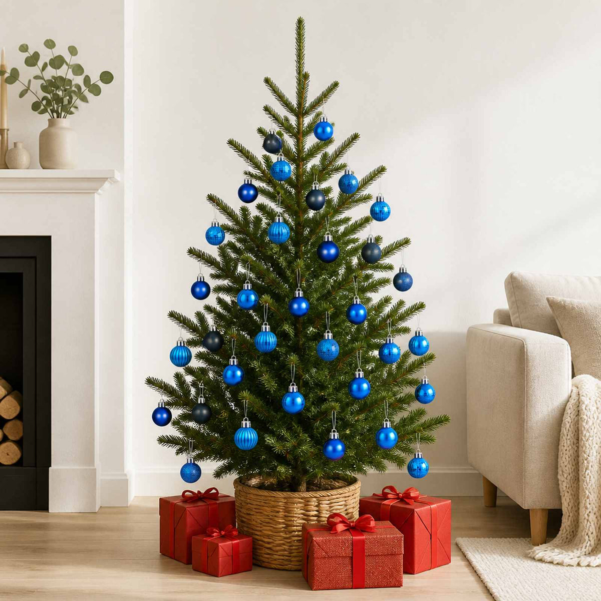 Kerstballen set 150 st Blauw 3 cm Polystyreen is nu te koop bij PeponiXL, paradijselijk wonen!