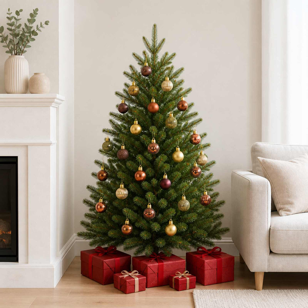 Kerstballen set 150 st Bruin en goud 3 cm Polystyreen is nu te koop bij PeponiXL, paradijselijk wonen!
