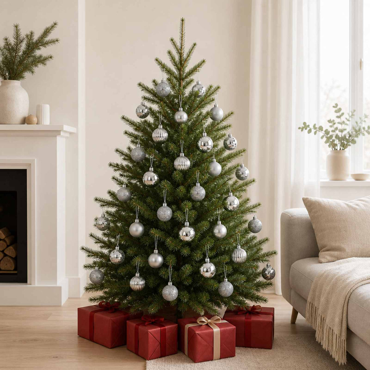 Kerstballen set 150 st Grijs 3 cm Polystyreen is nu te koop bij PeponiXL, paradijselijk wonen!