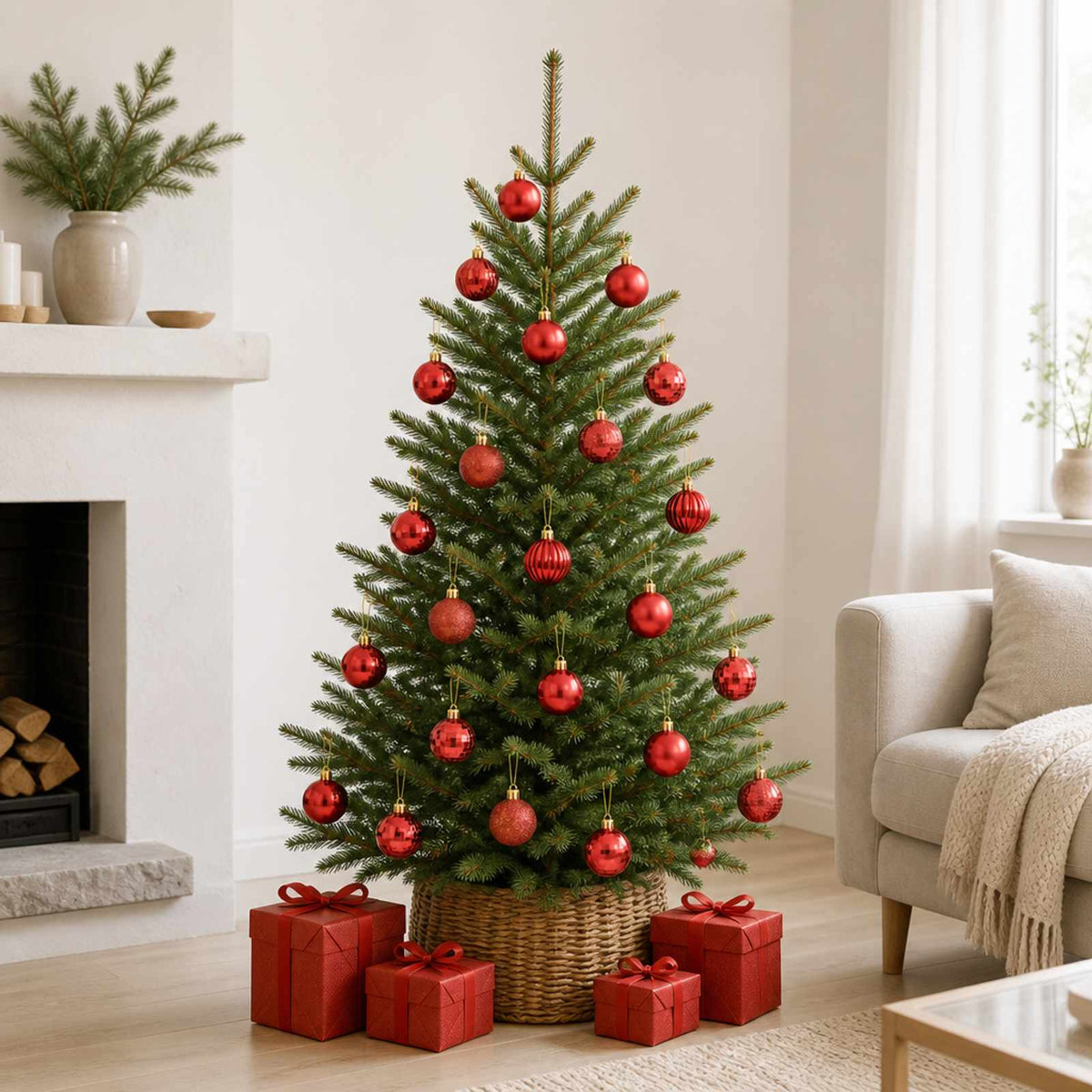 Kerstballen set 100 st Rood 4 cm Polystyreen is nu te koop bij PeponiXL, paradijselijk wonen!