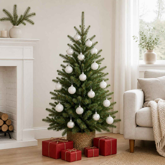 vidaXL Kerstballen set 100 st Wit 4 cm Polystyreen