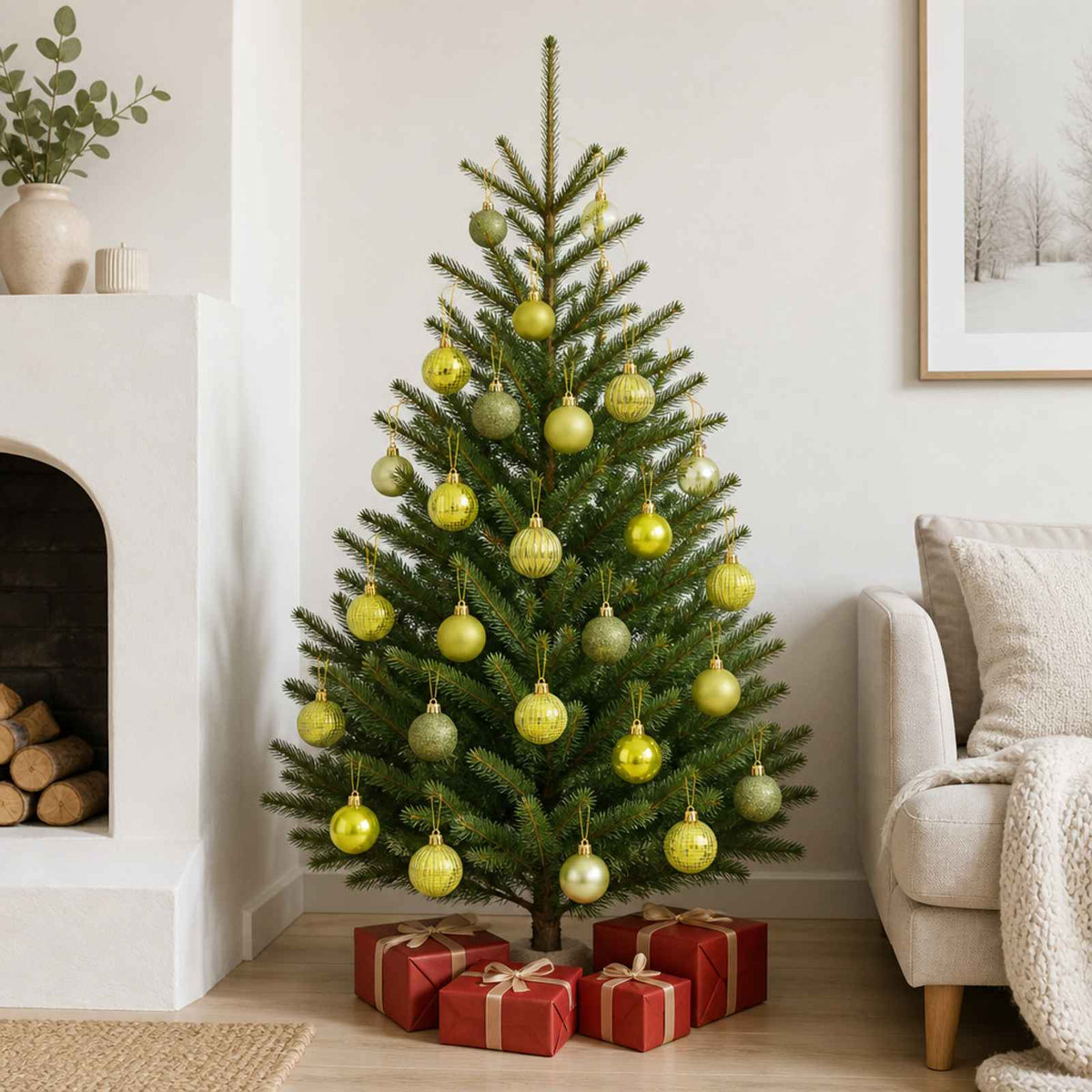 Kerstballen set 100 st Lichtgroen 4 cm Polystyreen is nu te koop bij PeponiXL, paradijselijk wonen!