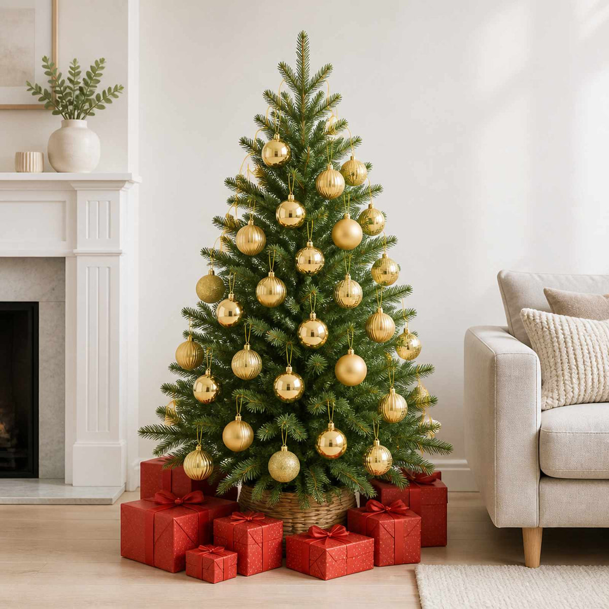 Kerstballen set 75 st Goud 6 cm Polystyreen is nu te koop bij PeponiXL, paradijselijk wonen!