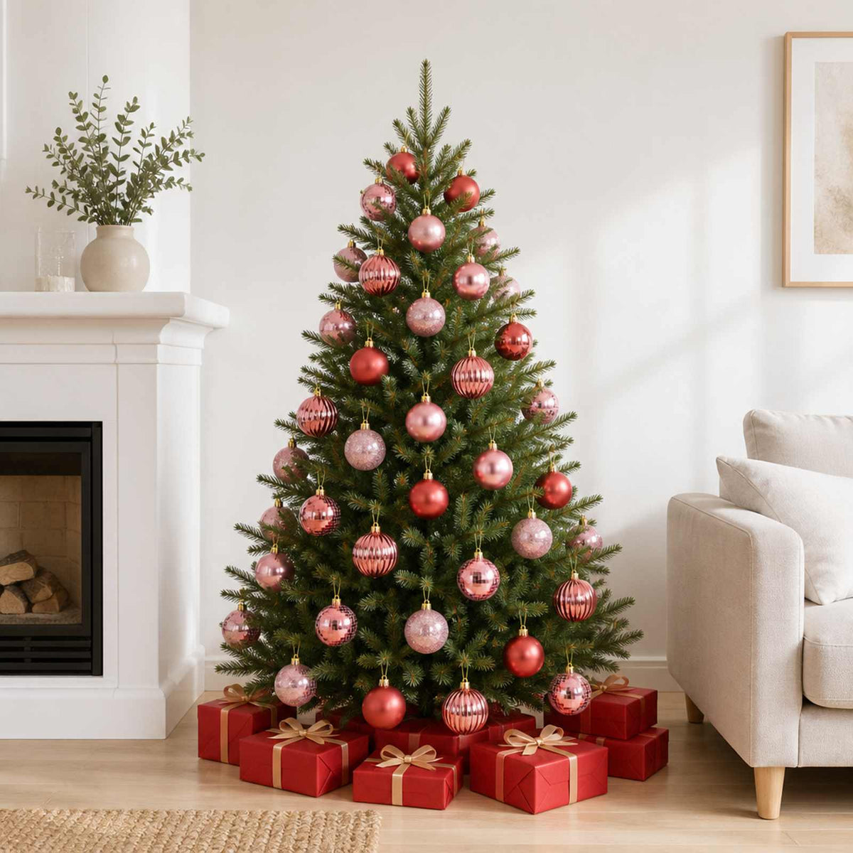 Kerstballen set 75 st Roze en rosé 6 cm Polystyreen is nu te koop bij PeponiXL, paradijselijk wonen!