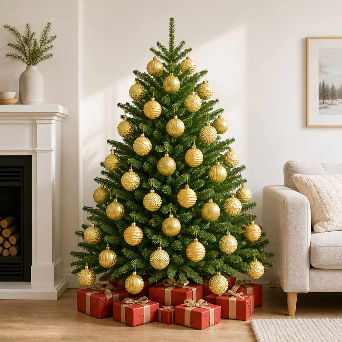 Kerstballen set 36 st Goud 6 cm Polystyreen is nu te koop bij PeponiXL, paradijselijk wonen!