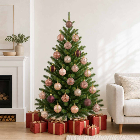 vidaXL Kerstballen set 36 st Champagne en bruin 6 cm Polystyreen