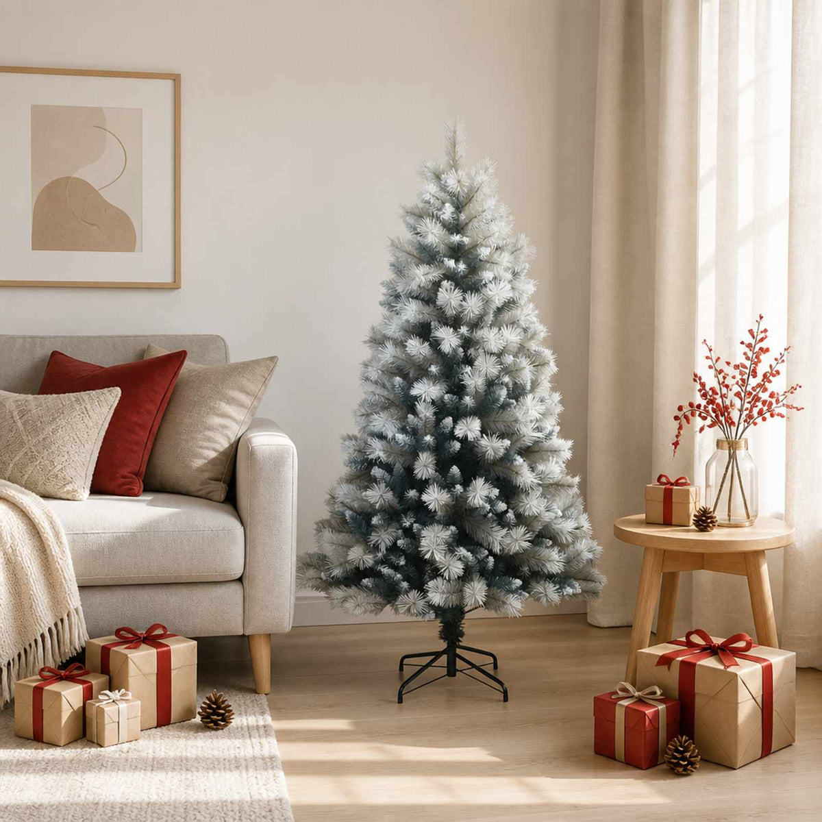 Kunstmatige Inklapbare Kerstboom 120 cm PVC en Metaal is nu te koop bij PeponiXL, paradijselijk wonen!