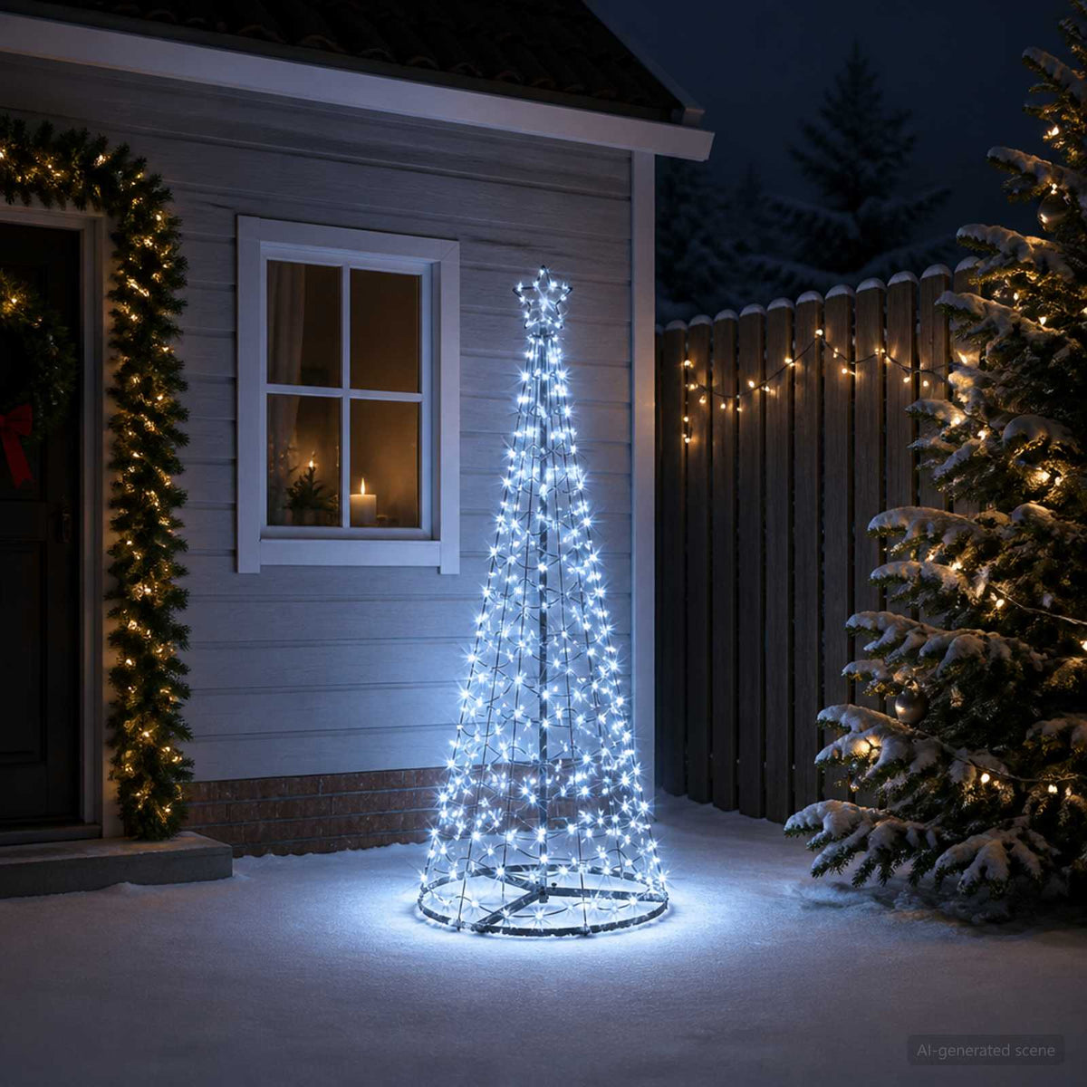 LED-kerstboom spiraal met voet EKENAS 180 cm 220 LED's Koel wit is nu te koop bij PeponiXL, paradijselijk wonen!