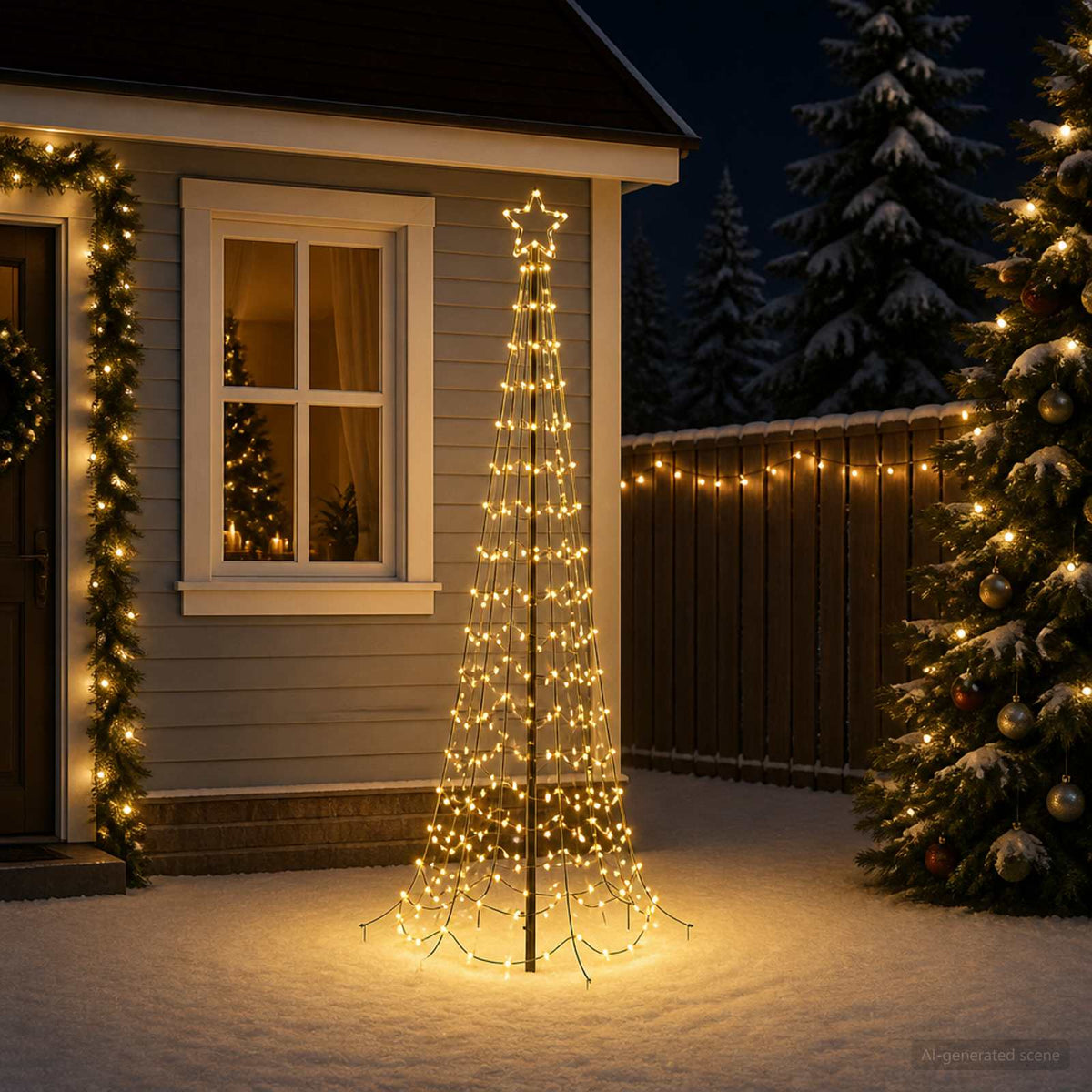 Led-spiraalkerstboom met grondpen EKENAS 180 cm 220 LED's is nu te koop bij PeponiXL, paradijselijk wonen!