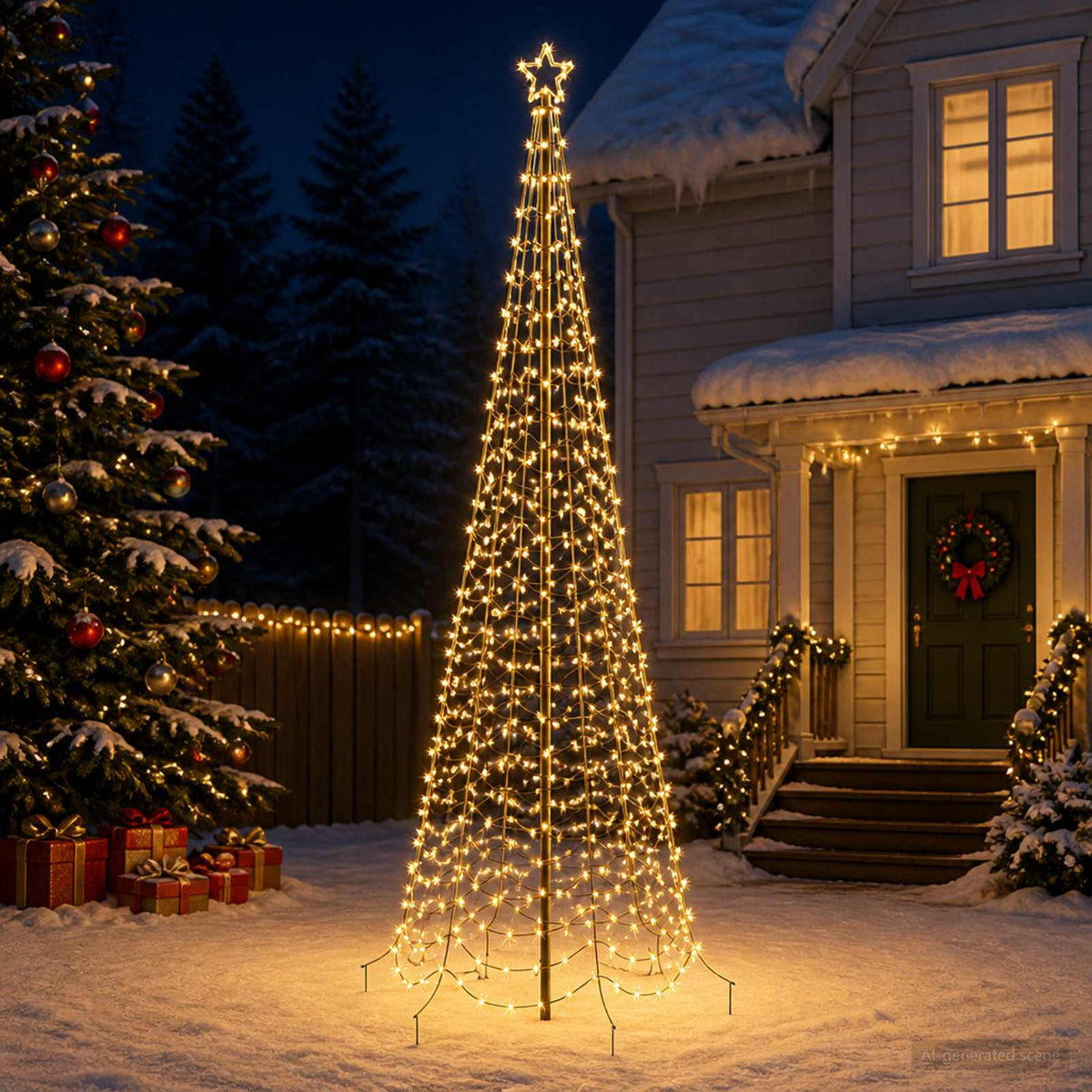 Led-spiraalkerstboom met grondpen EKENAS 300 cm 475 LED's is nu te koop bij PeponiXL, paradijselijk wonen!