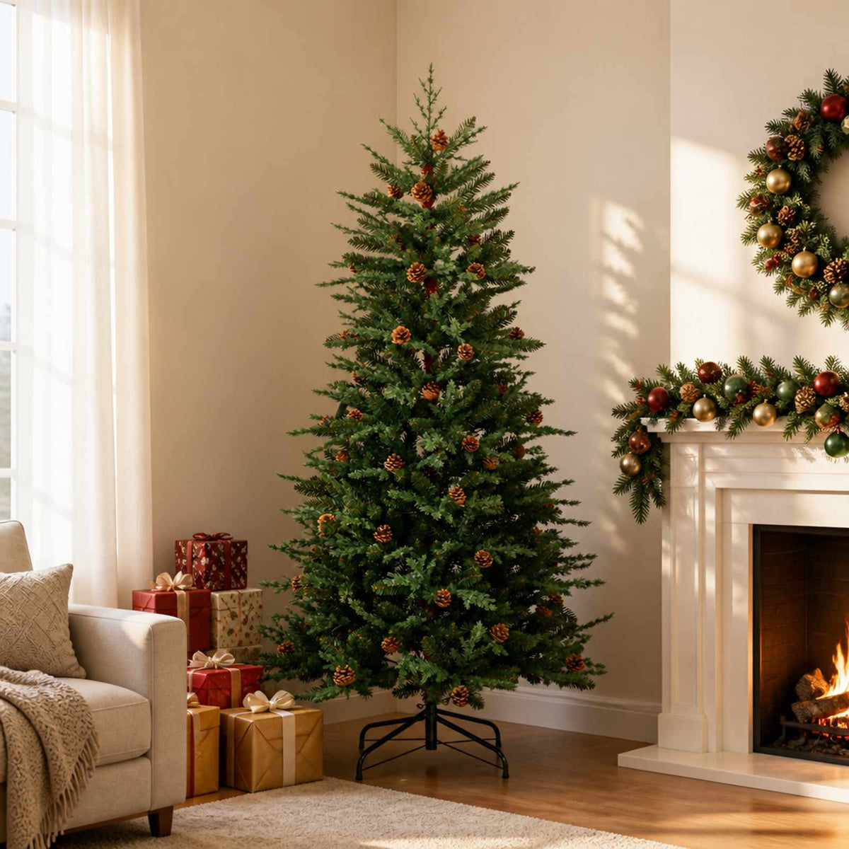 Kunstmatige Inklapbare Kerstboom 180 cm staal Groen is nu te koop bij PeponiXL, paradijselijk wonen!