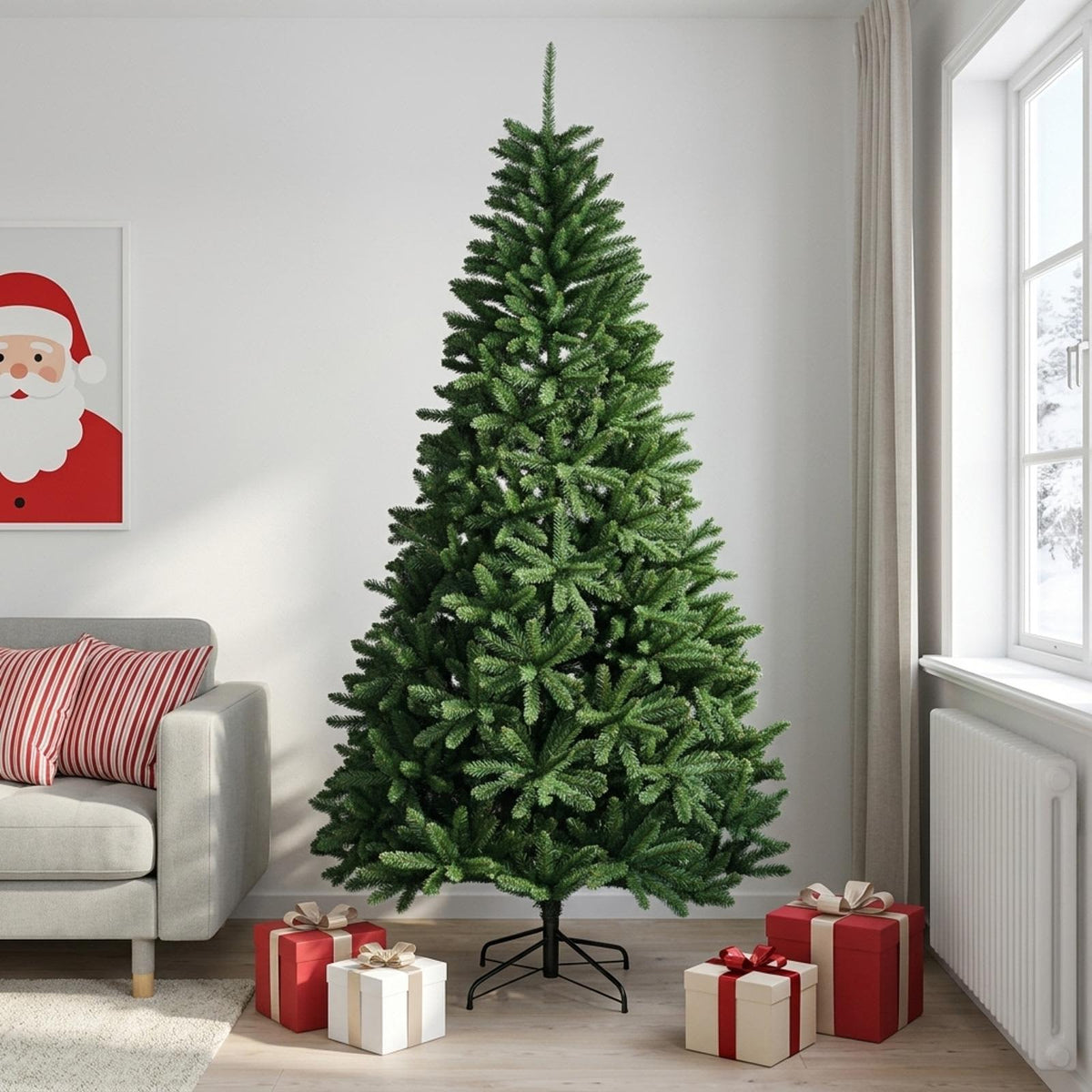 Kunstmatige Inklapbare Kerstboom 210 cm PVC Medium Groen is nu te koop bij PeponiXL, paradijselijk wonen!