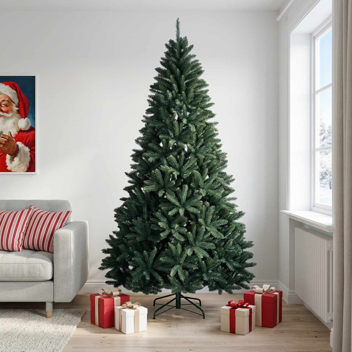 Kunstmatige Inklapbare Kerstboom 210 cm PVC Donkergroen is nu te koop bij PeponiXL, paradijselijk wonen!