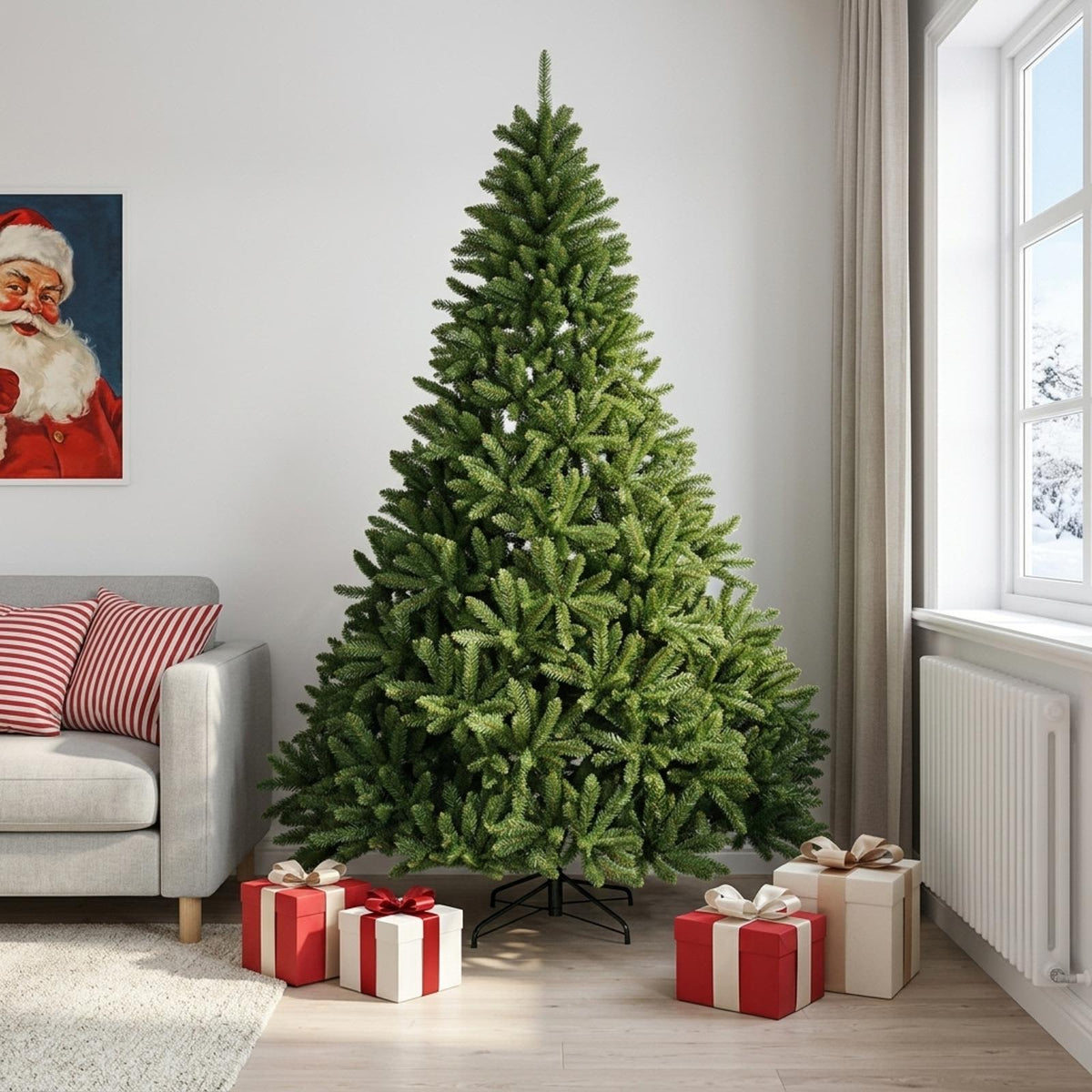 Kunstmatige Inklapbare Kerstboom 210 cm PVC Lichtgroen is nu te koop bij PeponiXL, paradijselijk wonen!
