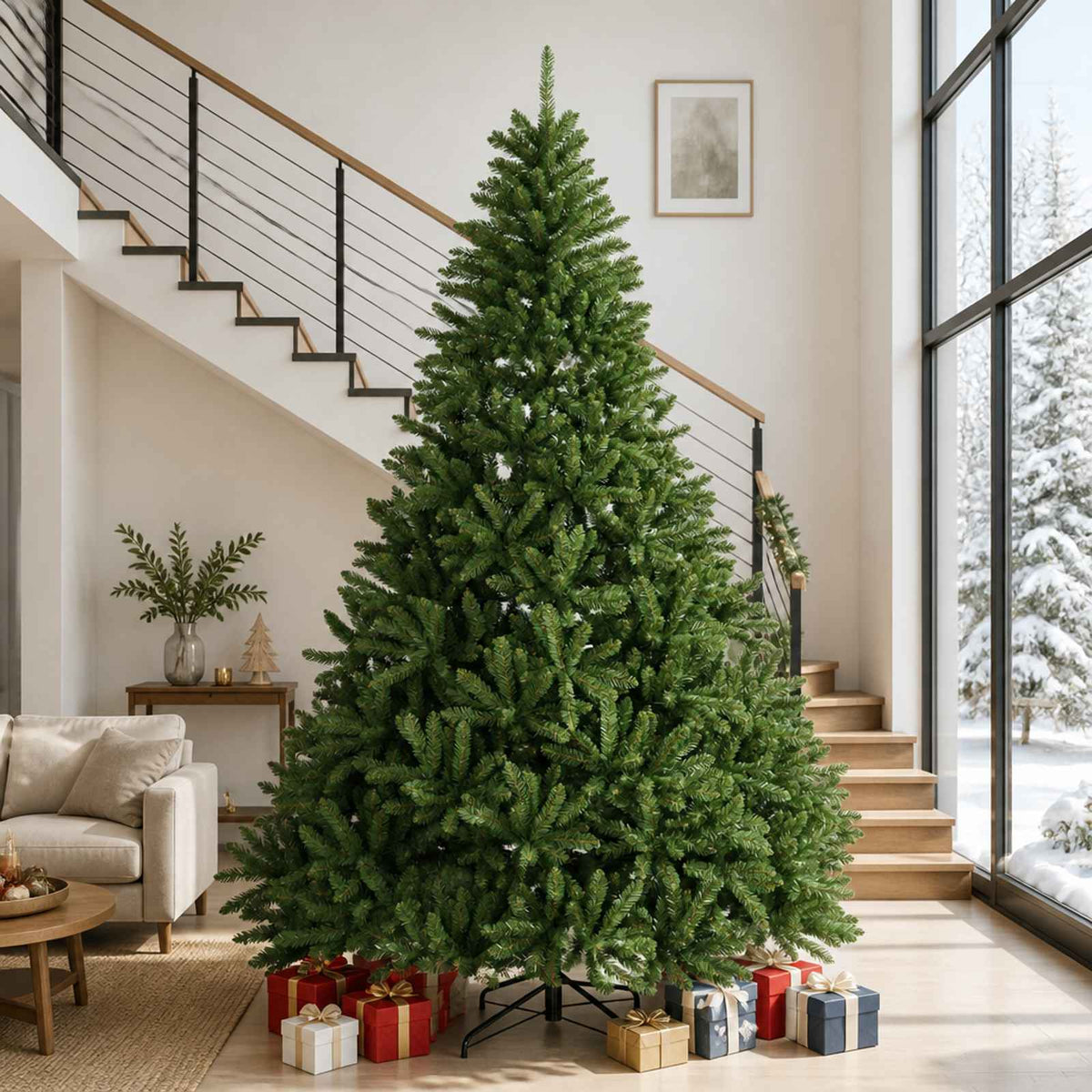 vidaXL Kunstmatige Inklapbare Kerstboom 300 cm PVC Lichtgroen