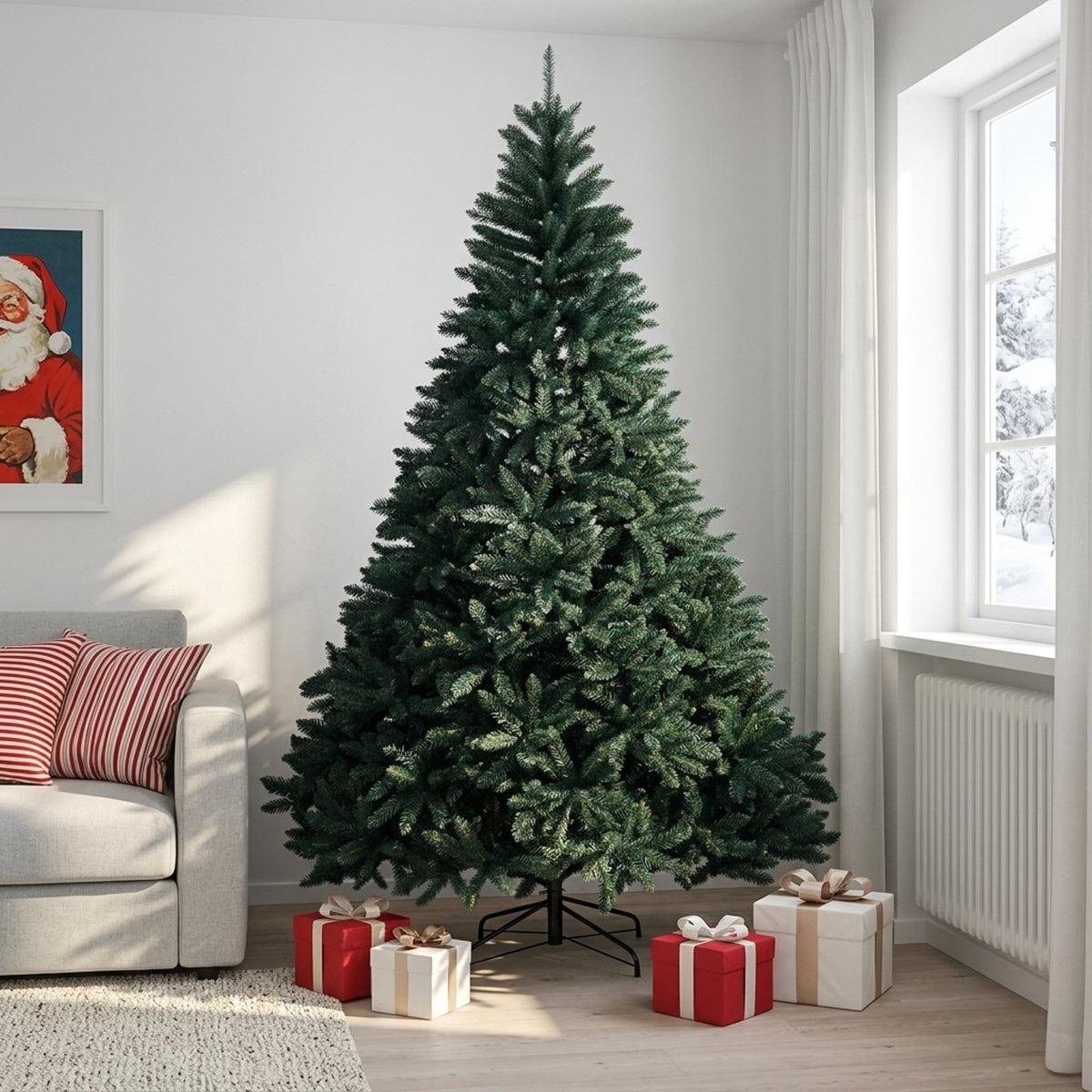 Kunstmatige Inklapbare Kerstboom 240 cm PVC Donkergroen is nu te koop bij PeponiXL, paradijselijk wonen!