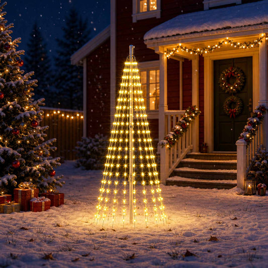 Kerstboomverlichting met grondpennen 270 LED's Warmwit en is nu te koop bij PeponiXL, paradijselijk wonen!
