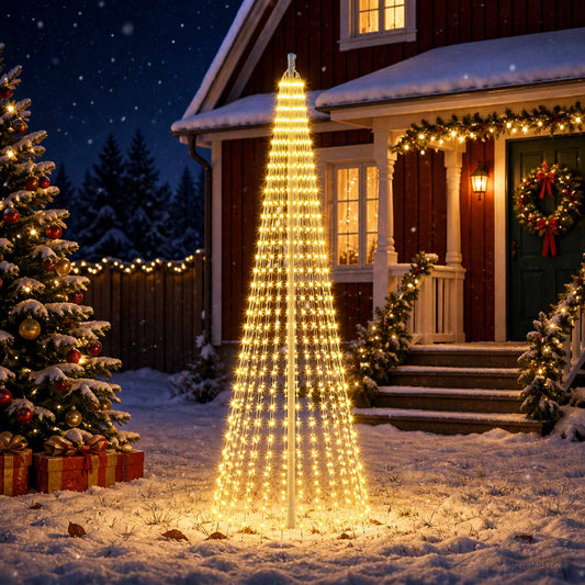 Kerstboomverlichting met grondpennen 744 LED's Warmwit en is nu te koop bij PeponiXL, paradijselijk wonen!