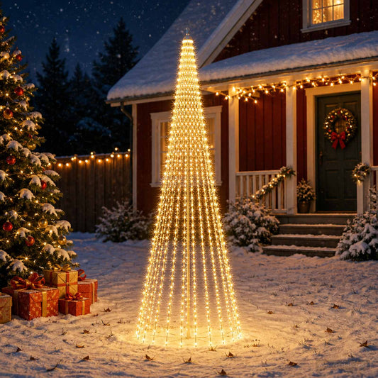 Kerstboomverlichting met grondpennen 1148 LED's Warmwit en is nu te koop bij PeponiXL, paradijselijk wonen!
