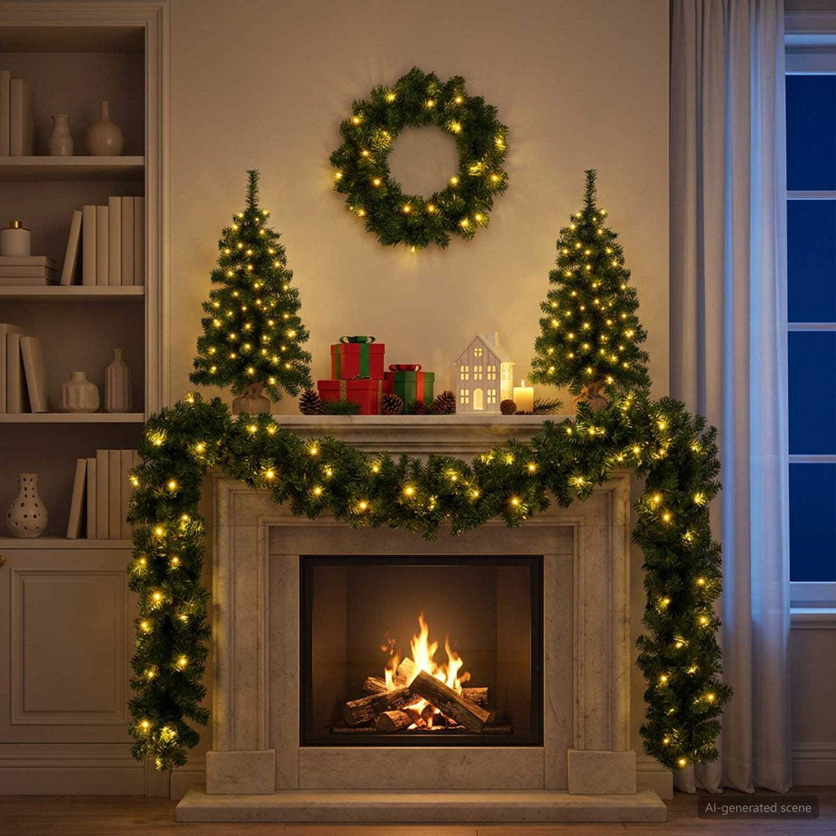 Mini-kerstbomenset 60 cm 125 LED's Warmwit PVC Groen is nu te koop bij PeponiXL, paradijselijk wonen!
