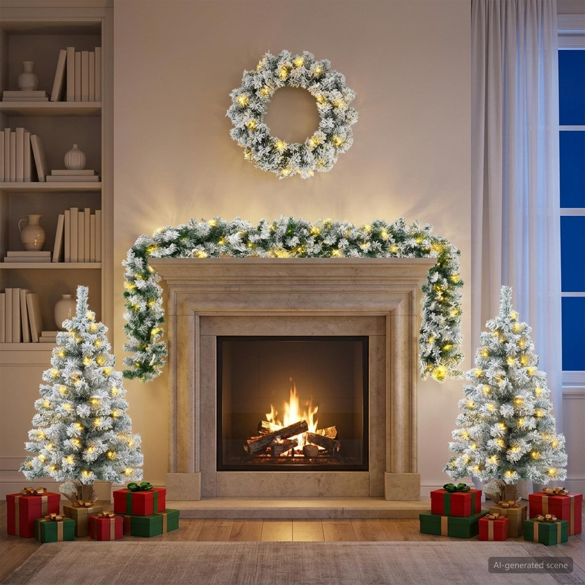 Mini Kerstboom 90 cm 125 LED's Warmwit PVC Wit is nu te koop bij PeponiXL, paradijselijk wonen!