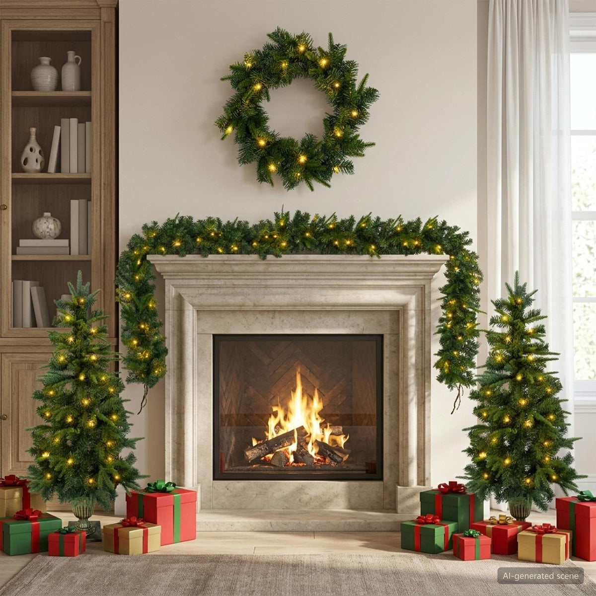 Mini-kerstbomenset 120 cm 275 LED's Warmwit PVC en PE Groen is nu te koop bij PeponiXL, paradijselijk wonen!