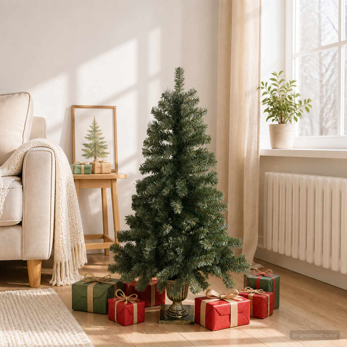 Mini Kerstboom 120 cm PVC Groen is nu te koop bij PeponiXL, paradijselijk wonen!