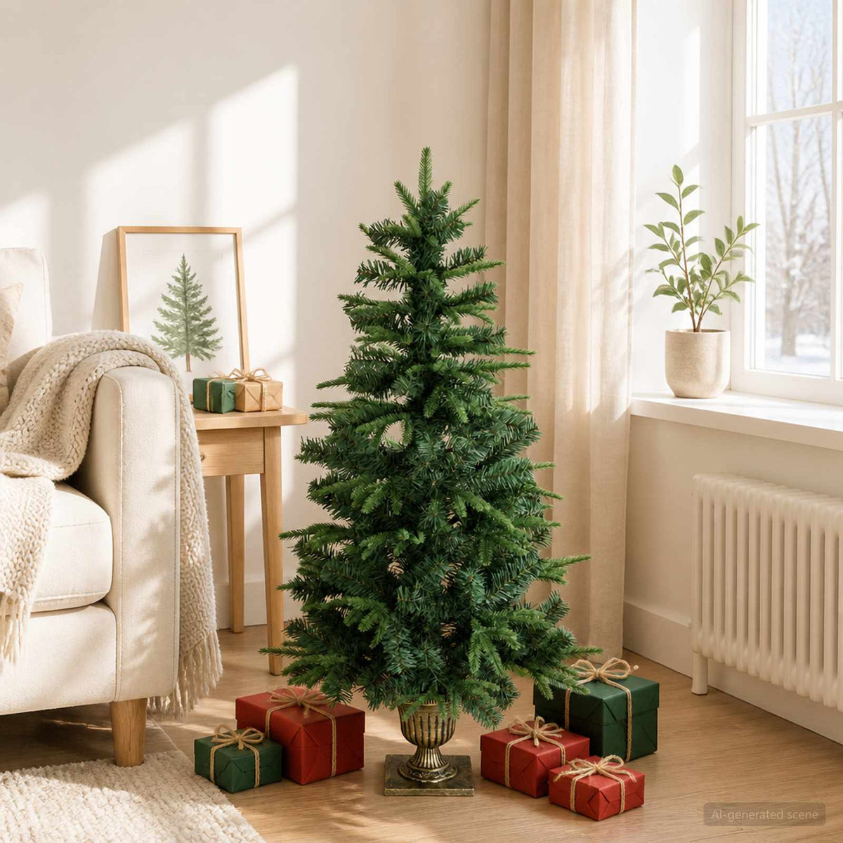 Mini Kerstboom 120 cm PVC en PE Groen is nu te koop bij PeponiXL, paradijselijk wonen!