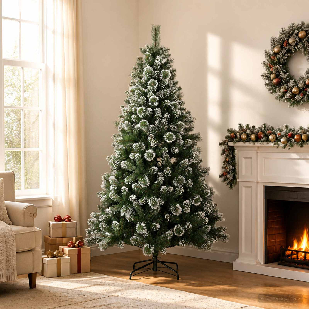 Kunstkerstboom 120 cm PVC en Metaal Groen is nu te koop bij PeponiXL, paradijselijk wonen!
