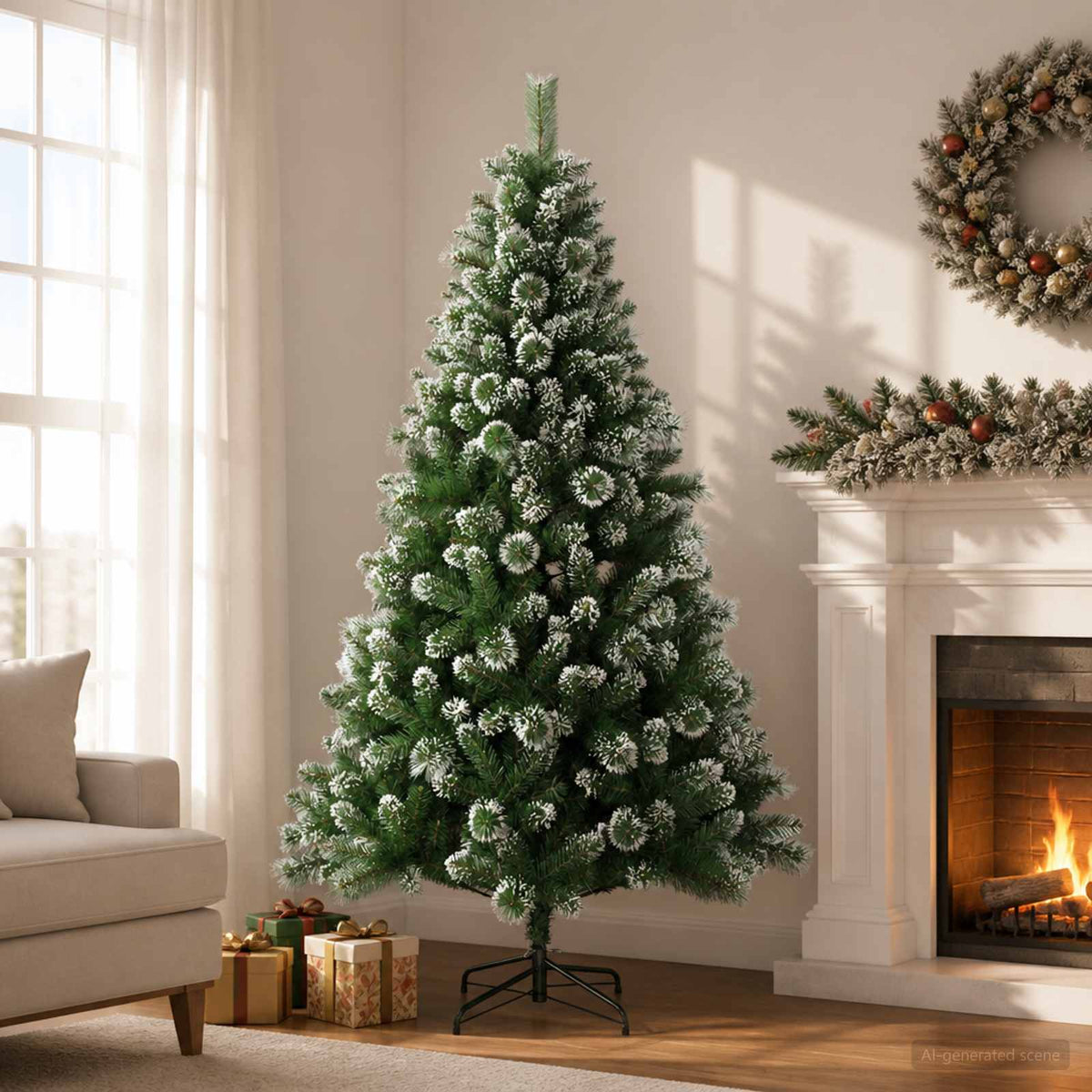 Kunstkerstboom 150 cm PVC en Metaal Groen is nu te koop bij PeponiXL, paradijselijk wonen!
