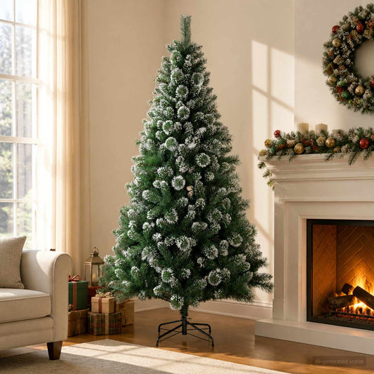 Kunstkerstboom 240 cm PVC en Metaal Groen is nu te koop bij PeponiXL, paradijselijk wonen!