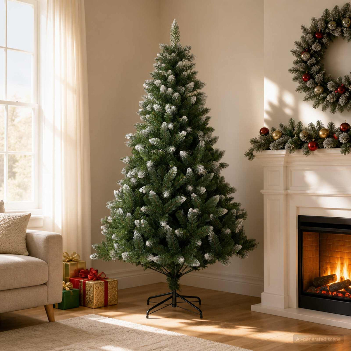 Kunstkerstboom 120 cm PVC en Metaal Groen is nu te koop bij PeponiXL, paradijselijk wonen!