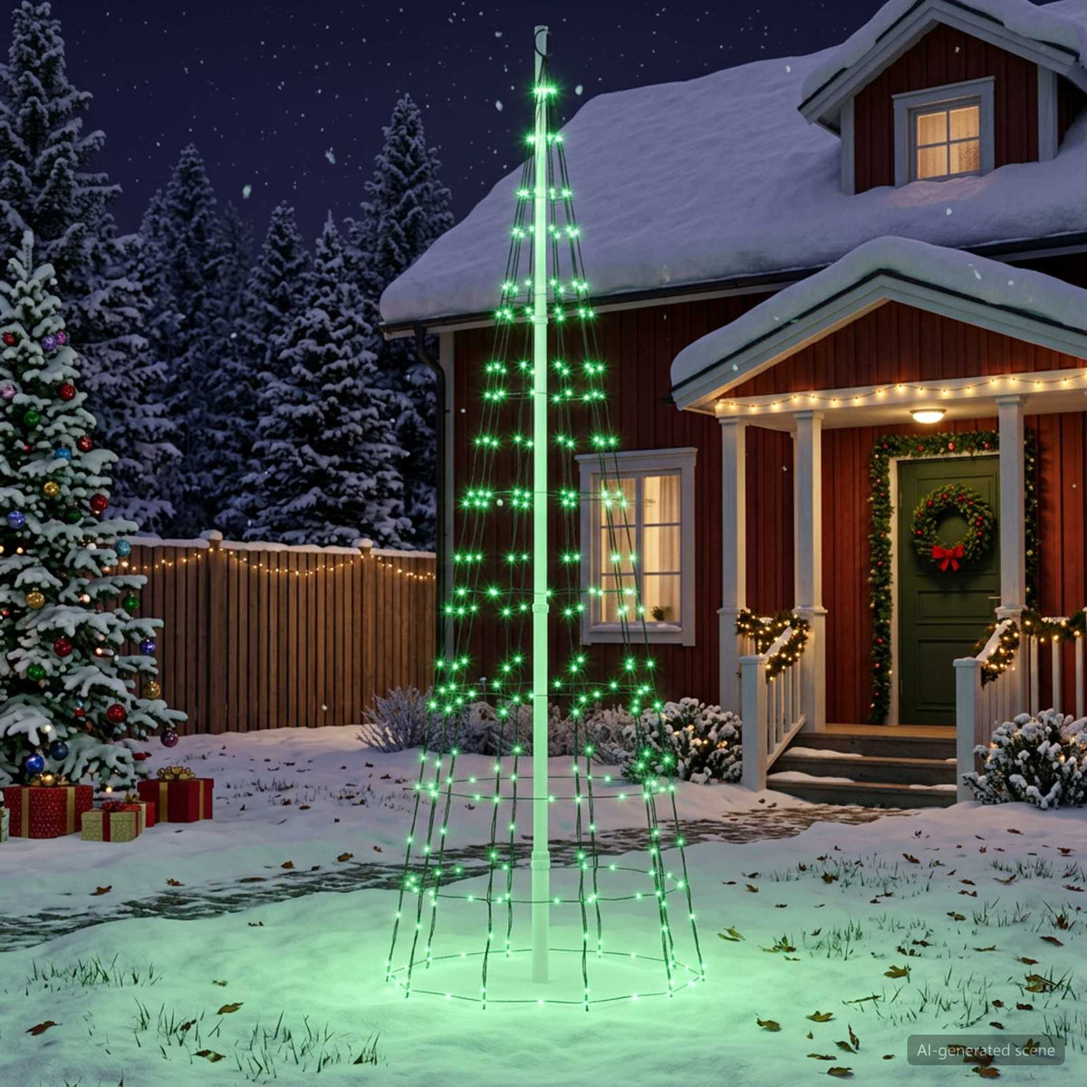 Kerstboomverlichting met grondpen en vlaggenmast 300 cm is nu te koop bij PeponiXL, paradijselijk wonen!