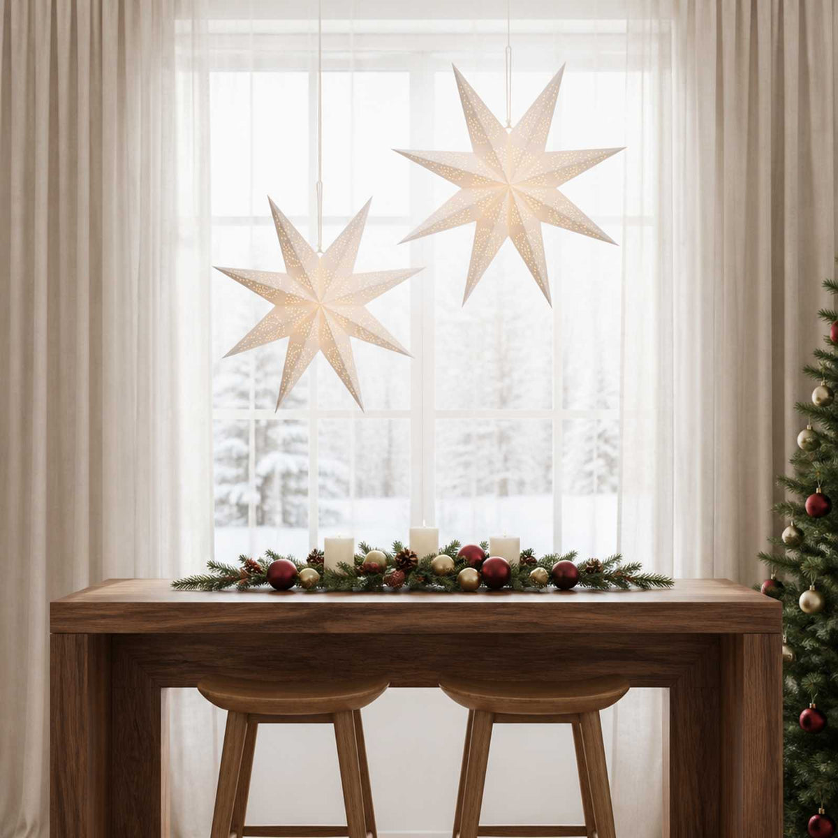 Kerstverlichting RAAHE 2 st 10 LED's Warmwit 60 x 6 x 60 cm is nu te koop bij PeponiXL, paradijselijk wonen!