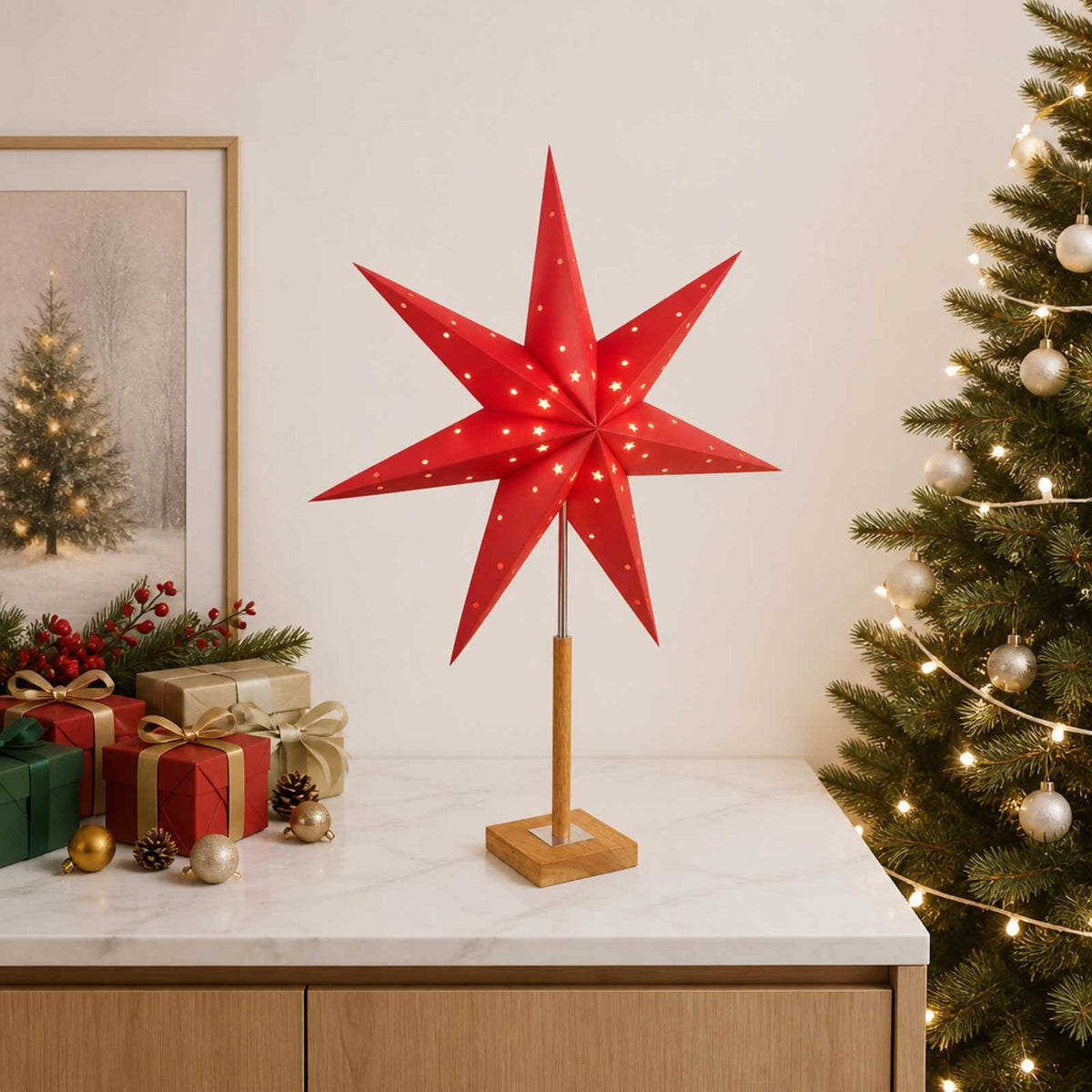 vidaXL Kerstverlichting RAAHE Warmwit 35 x 15 x 55 cm