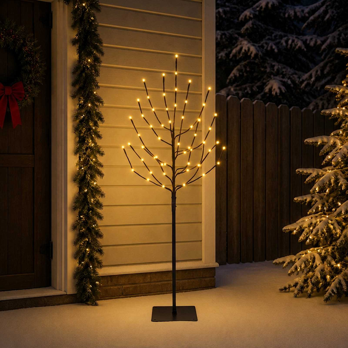 LED Kerstboom Zwart 18 x 18 x 150 cm Staal 140 LED's is nu te koop bij PeponiXL, paradijselijk wonen!