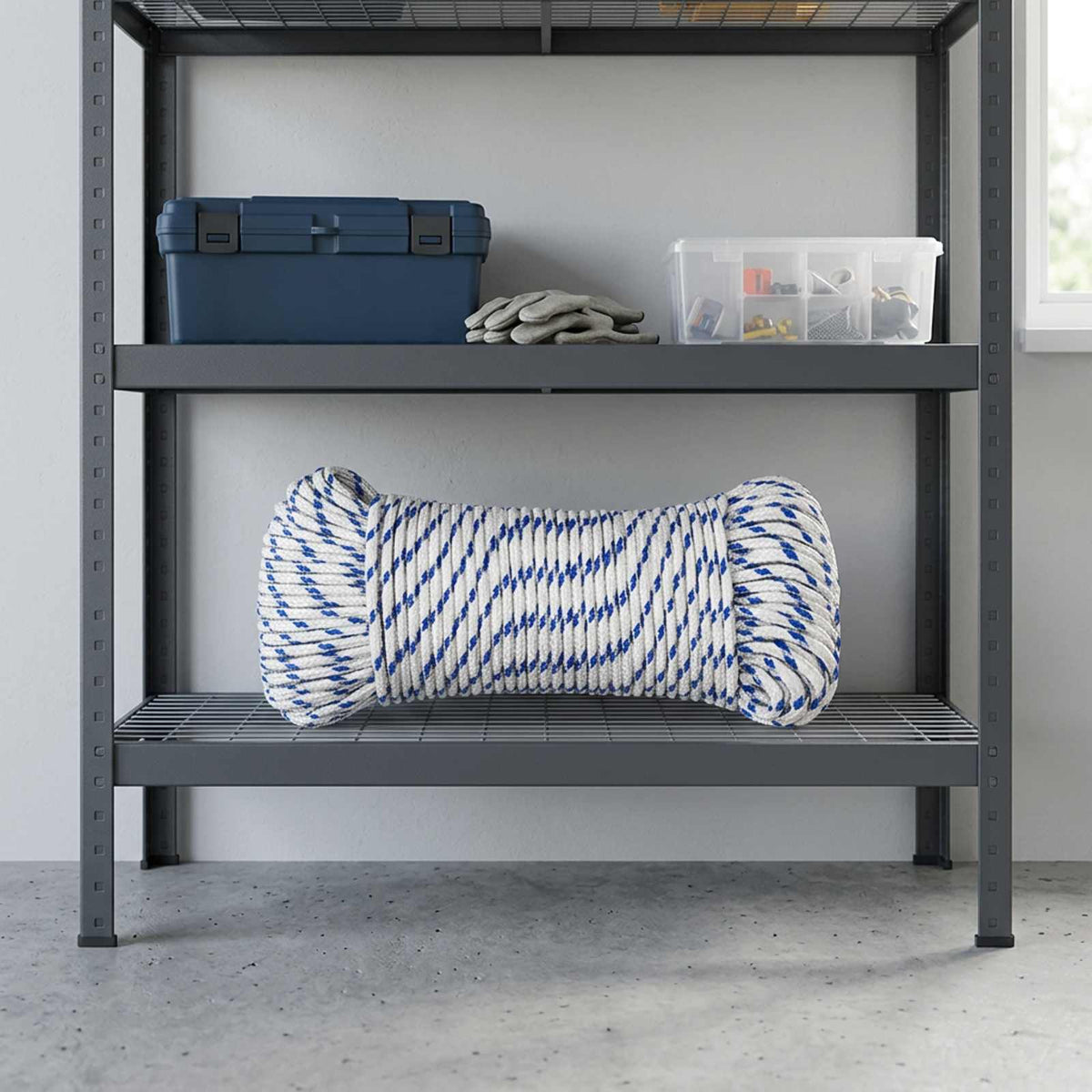 Multifunctioneel gebruikstouw 3 mm 100 m Wit en Blauw PP is nu te koop bij PeponiXL, paradijselijk wonen!