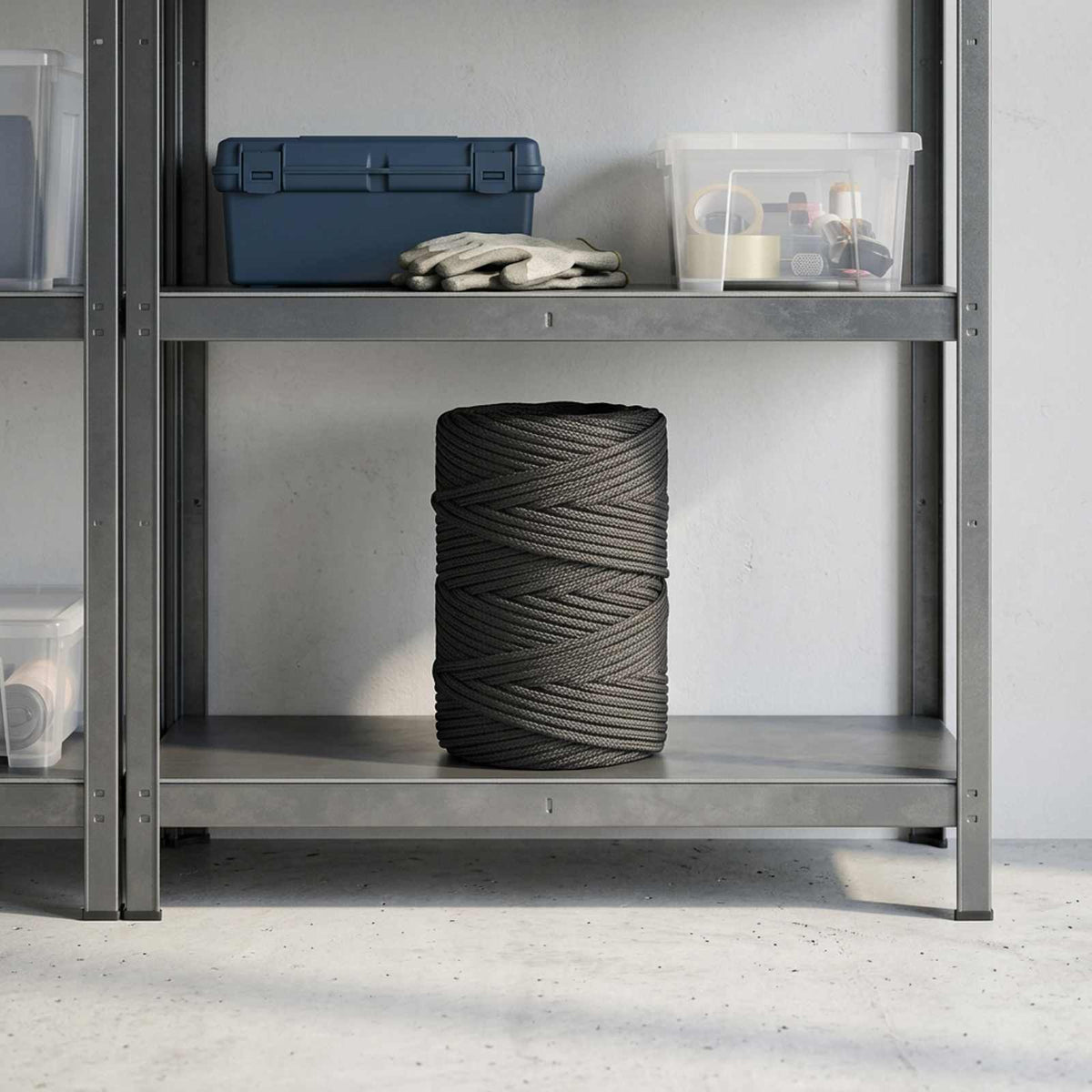 vidaXL Multifunctioneel gebruikstouw 2 mm 100 m Zwart PP