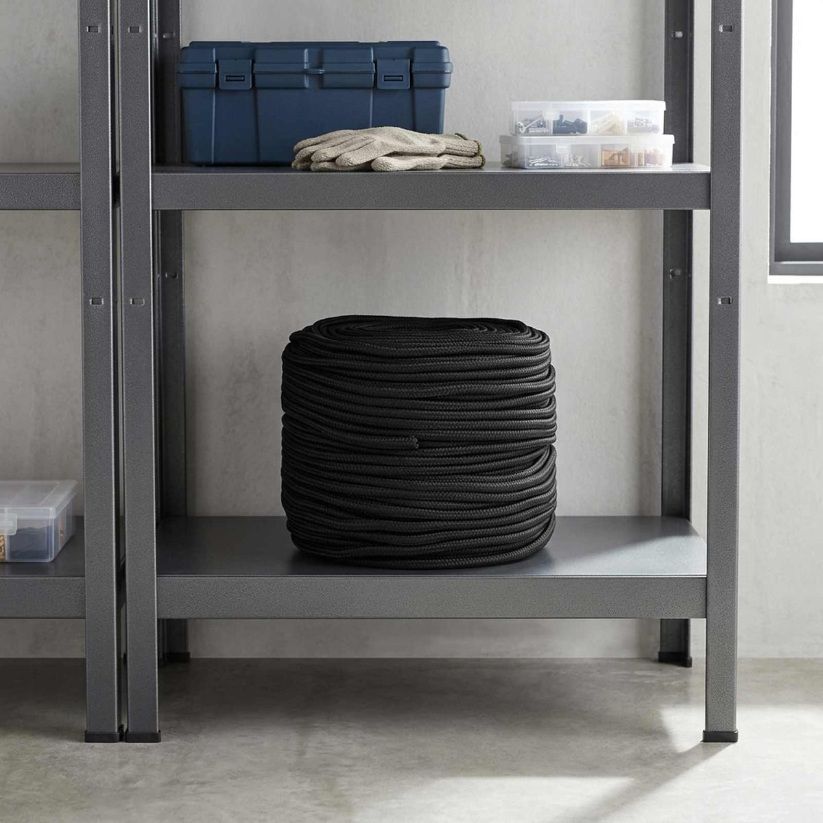 Multifunctioneel gebruikstouw 10 mm 50 m Zwart Polyester is nu te koop bij PeponiXL, paradijselijk wonen!