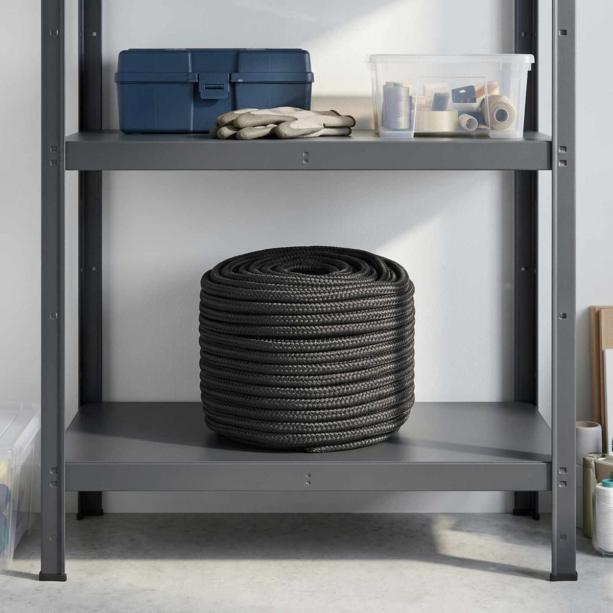 Multifunctioneel gebruikstouw 16 mm 50 m Zwart Polyester is nu te koop bij PeponiXL, paradijselijk wonen!