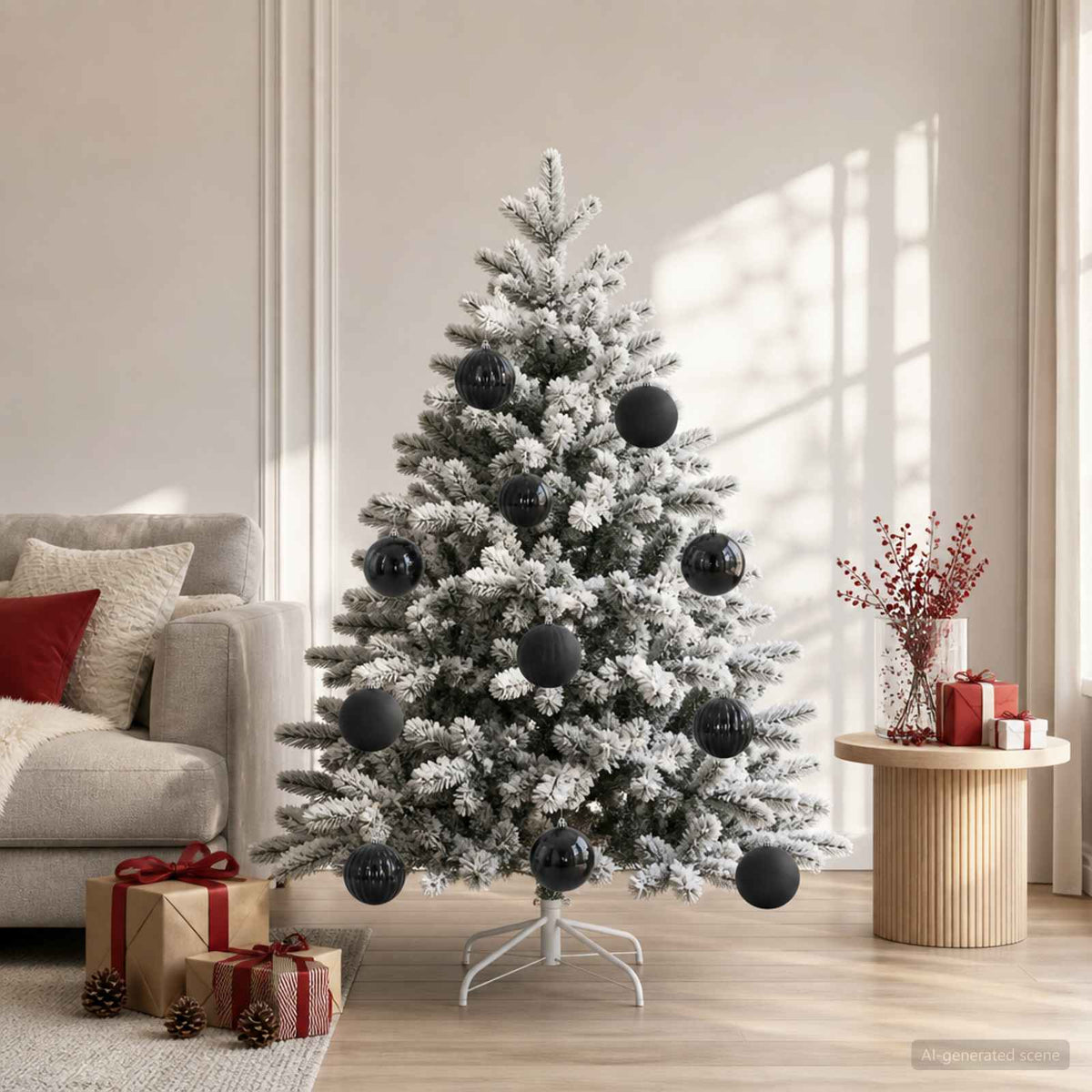 Kerstballenset XXL 3 st Zwart Ø 25 cm Kunststof is nu te koop bij PeponiXL, paradijselijk wonen!