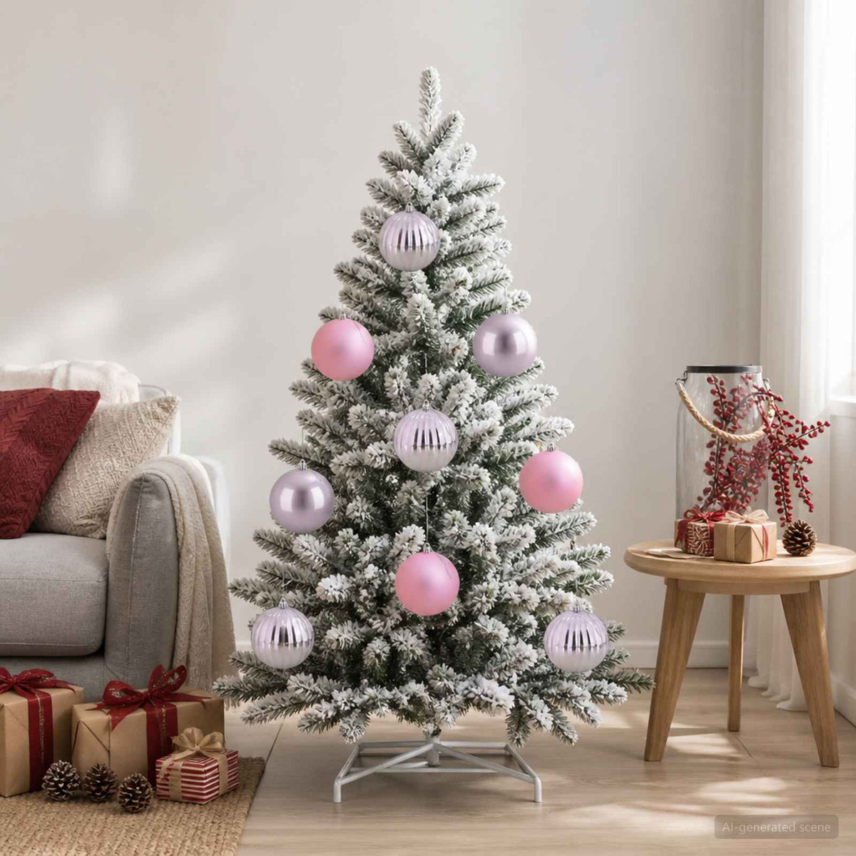 Kerstballenset XXL 3 st Roze Ø 25 cm Kunststof is nu te koop bij PeponiXL, paradijselijk wonen!