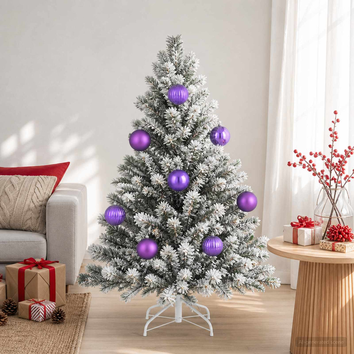 Kerstballenset XXL 3 st Lila Ø 25 cm Kunststof is nu te koop bij PeponiXL, paradijselijk wonen!
