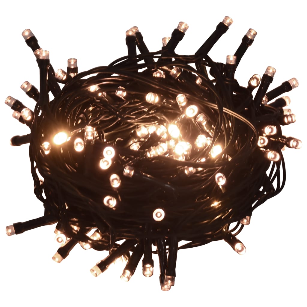Lichtsnoer met 1000 LED's met 8 lichteffecten IP44 100 m warmwit is nu te koop bij PeponiXL, paradijselijk wonen!