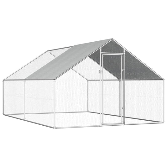 Kippenhok 2,75x4x1,92 m gegalvaniseerd staal is nu te koop bij PeponiXL, paradijselijk wonen!