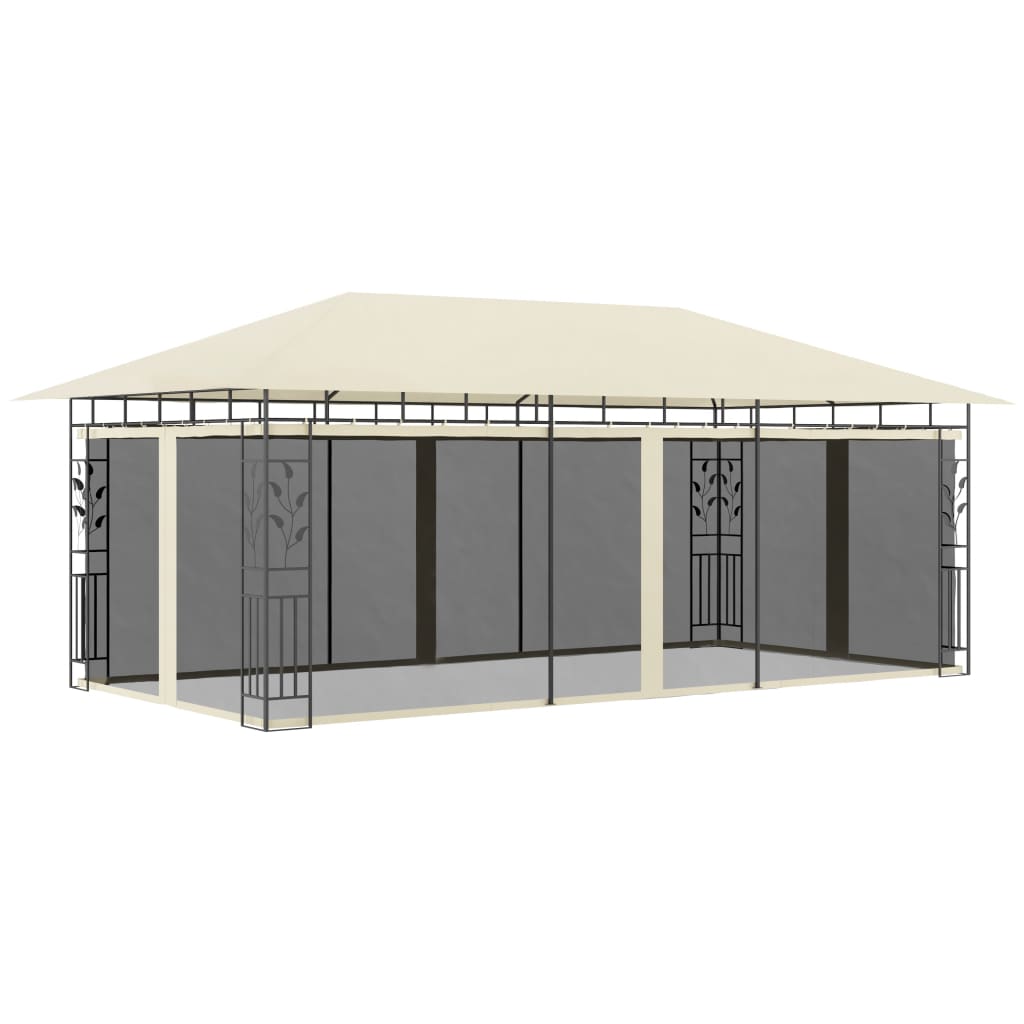 Prieel met klamboe 6x3x2,73 m crème is nu te koop bij PeponiXL, paradijselijk wonen!
